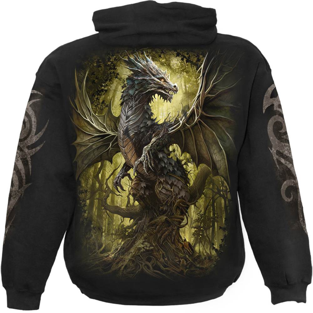 Spiral - Oak Dragon Hoodie/trui - Zwart